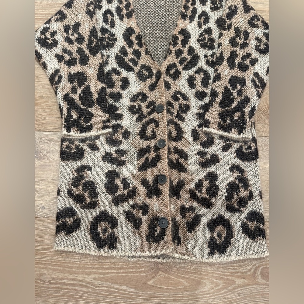 Brochu Walker Leo Leopard Print Sweater coat or Dress - Picture 12 of 15